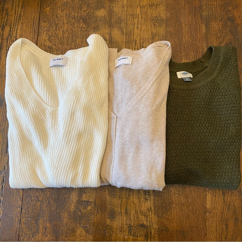 Set of 3 Old Navy Sweaters- SZ L